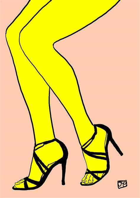 Legs In Yellow Drawing By Giuseppe Cristiano Fine Art America