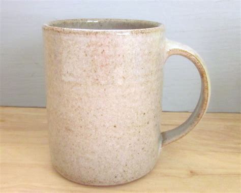 Large White Pottery Coffee Mug 20 Oz