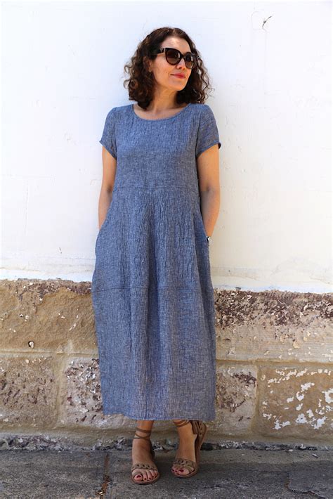 New And Updated Eva Dress Pattern Sew Tessuti Blog Linen Dress