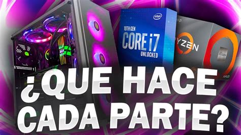 ¿que Hace Cada Componente De Un Pc Gamer Como Funciona Una Pc