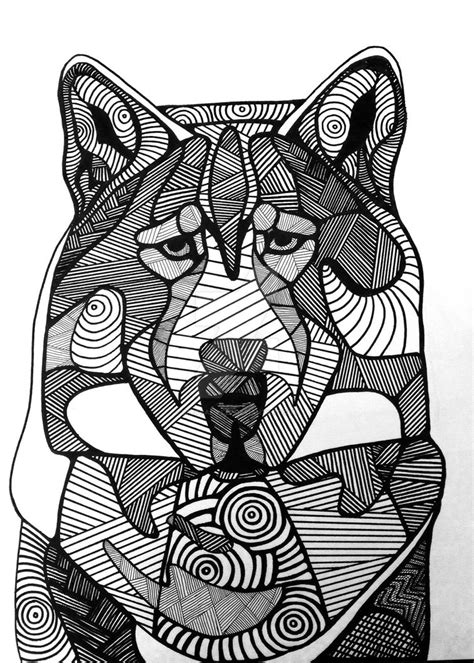 Wolf Zentangle By Spetramale7 On Deviantart