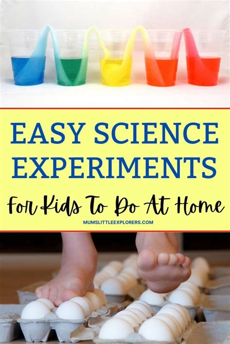 6 Easy Science Experiments For Kids To Do At Home Mums Little Explorers