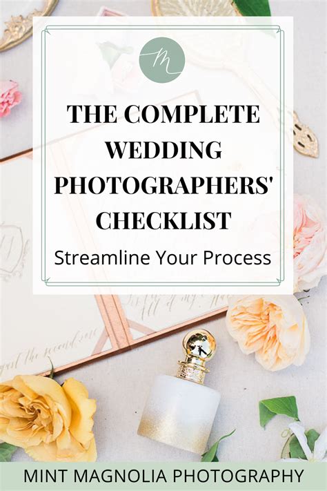 This Checklist Will Help Wedding Photographers Stay Organized From The