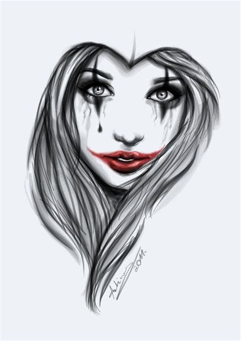 Clown Girl Drawings Dark Art Drawings Creepy Drawings Creepy Tattoos