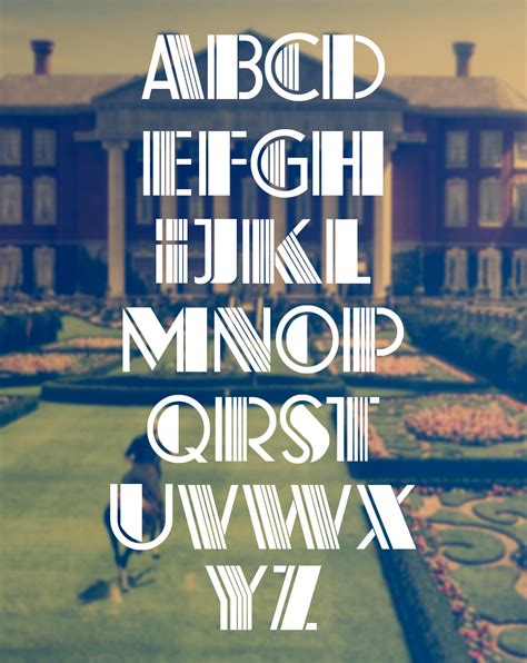 Free Font Of The Great Gatsby Deco Pinstripe On Behance