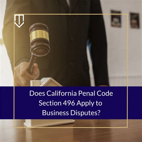 Does California Penal Code Section 496 Apply To Business Disputes — California Partition Law