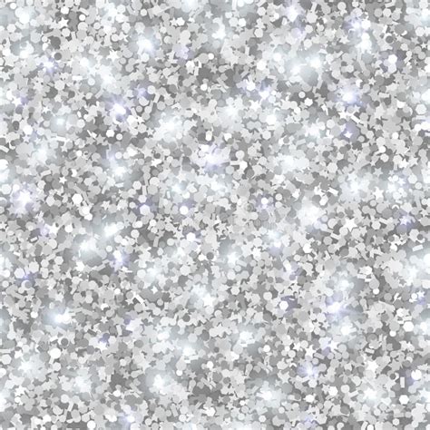 Silver Glitter Texture Seamless Sequins Pattern Stock Vector Image