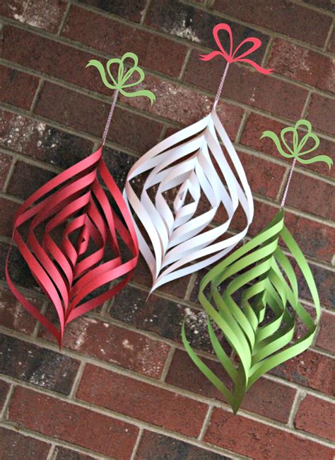 DIY Paper Christmas Spirals Happiness Is Homemade Paper Christmas Decorations Paper