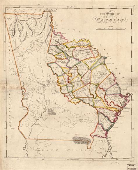 Georgia Map Historical Maps Map