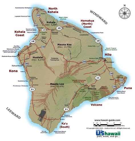 Map Of Hawaii Big Island Printable Printable Map Of The United States
