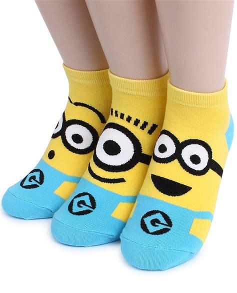 Minions Cartoon Socks 3 Pairs1 Pack Women Girl Cute Ship From Usa Ebay In 2021 Women Socks