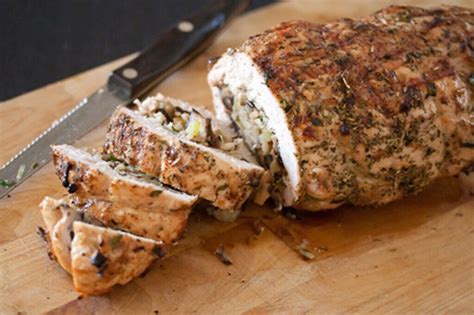 Grilled Turkey Breast With Mushroom And Wild Rice Stuffing Canadian