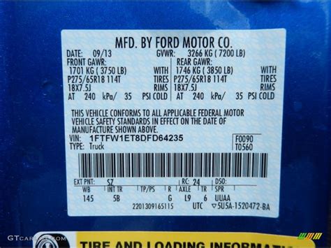 2006 Ford F150 Paint Code Location View Painting