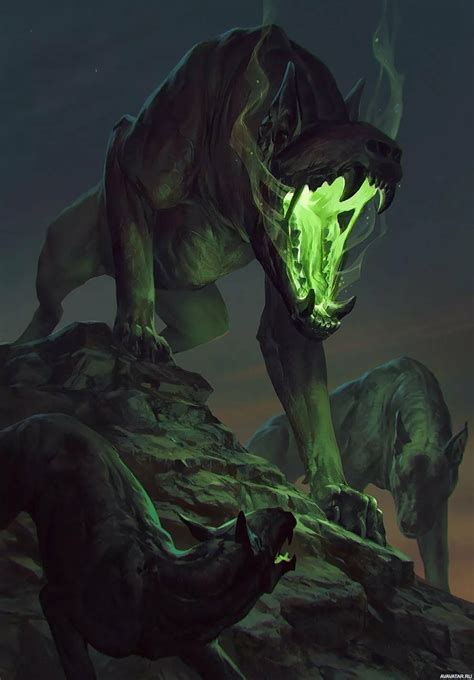 Sabueso Infernal Creature Concept Art Dark Creatures Monster