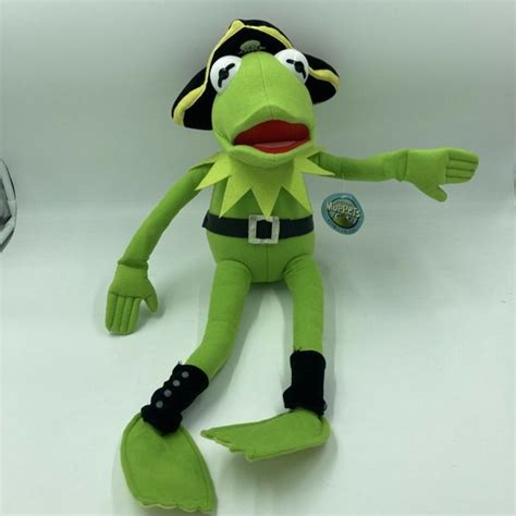 Jim Henson Toys Muppets Kermit The Frog Posable Pirate Hat Stuffed