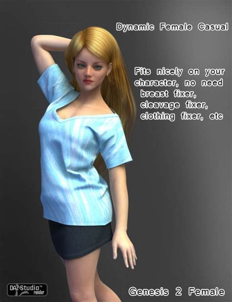 Female Dynamic Casual 3d Models For Daz Studio And Poser