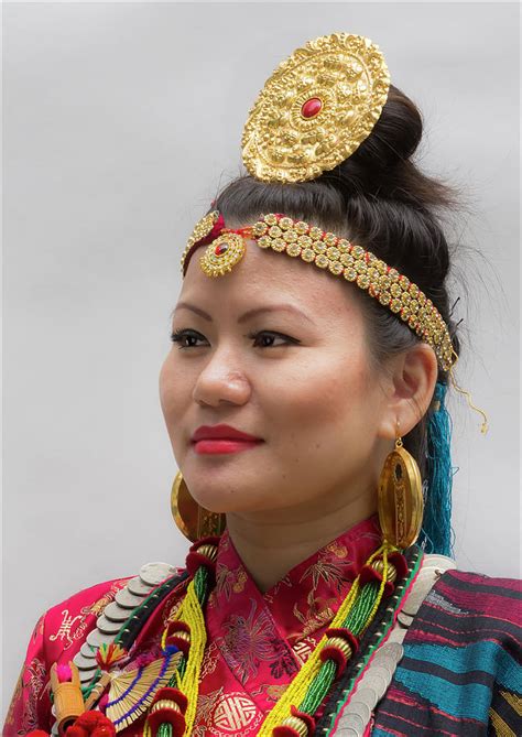 Nepalese Parade Nyc 52216 Nepalese Woman Traditional Dress Photograph