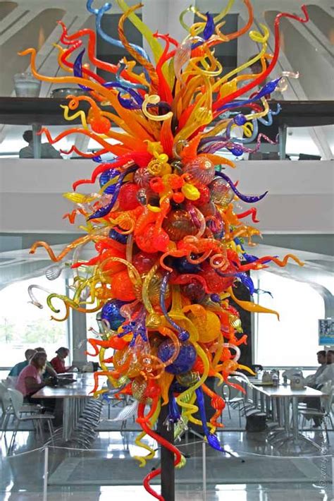 Public Art In Chicago Milwaukee Art Museum [ Blown Glass Sculpture By Dale Chihuly] Glass