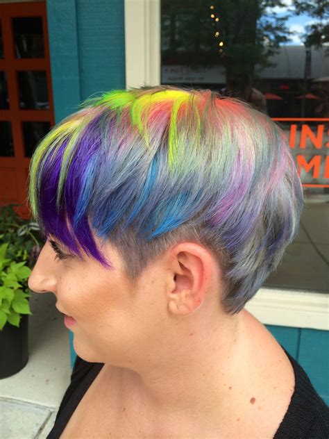Pravana Vivids Rainbow Hair Short Haircuts Purple Neons Pastels