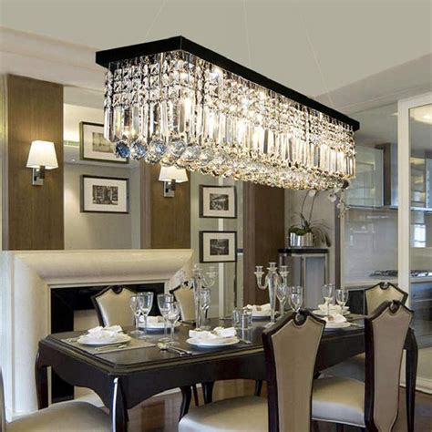 Shijia Moooni Modern 8 Lights Rectangular Crystal Chandelier Rectangle