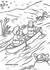 Kanu Canoeing Malvorlagen Fahren Boote Schiffe sketch template