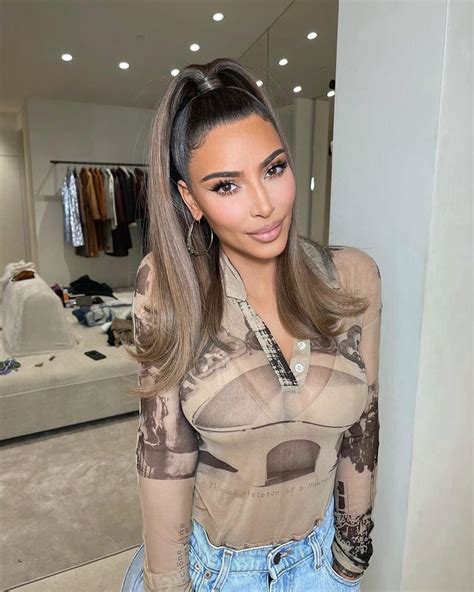 Kim Kardashian Falls Asleep While Getting Hair Done Photo