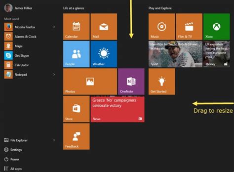 Customising The Start Menu In Windows 10 Daves Computer Tips