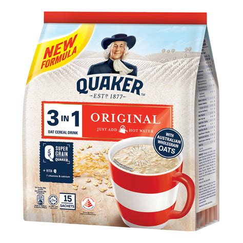 Quaker 3 In 1 Instant Oat Cereal Drink Original Ntuc Fairprice