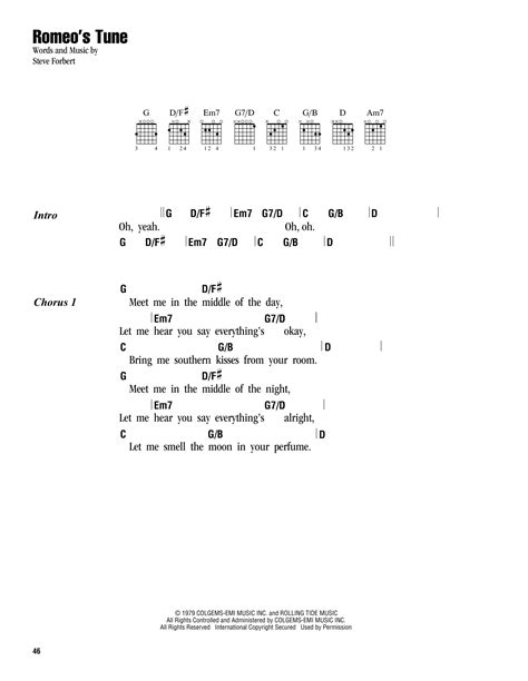 Love theme from romeo & juliet. Romeo's Tune (Guitar Chords/Lyrics) - Print Sheet Music Now