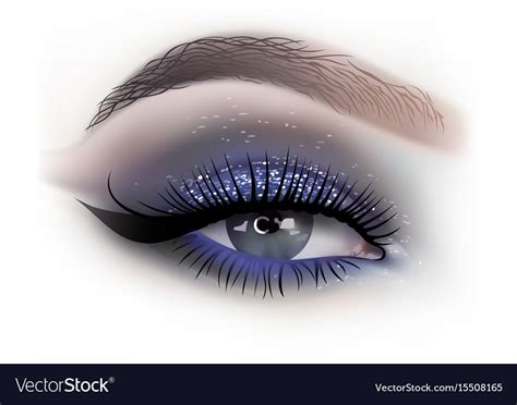 Fashion Woman Eye Makeup Royalty Free Vector Image