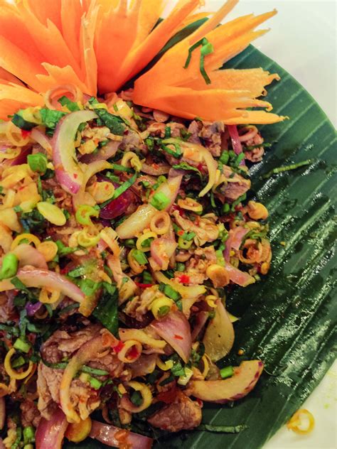 A Spicy Salad Of Grilled Beef Shallots And Thai Celery Spicy Salad