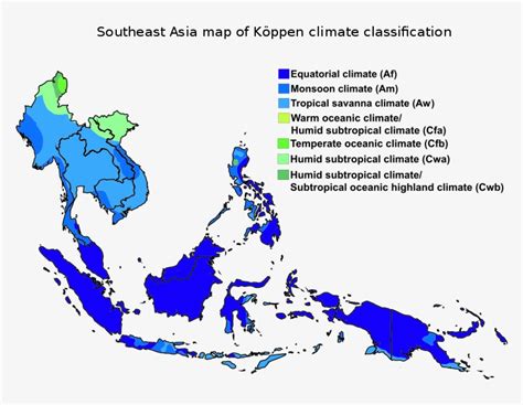 Southeast Asia Map Of Köppen Climate Classification Koppen Climates