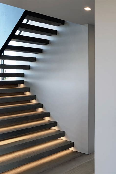 11 Sample Modern Stair Lighting With Diy Home Decorating Ideas