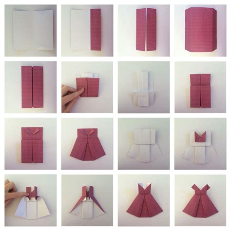 Simple Tutorial On How To Fold An Origami Dress Origami Dress Diy