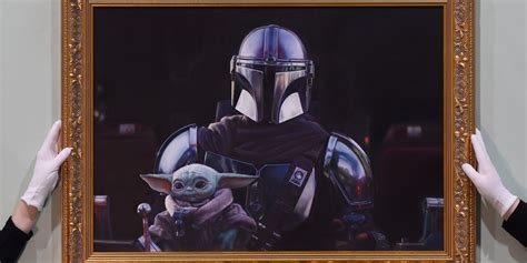 Mandalorian And Baby Yoda Oil Painting Joins National Portrait Gallery