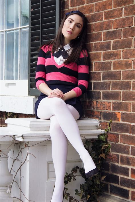 Toronto Fashion Blogger White Tights Carolina Dress Mini Skirt Fashion