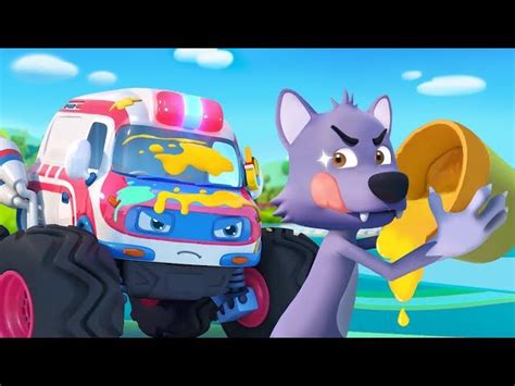Big Bad Wolfs Trick Monster Ambulance Police Cartoon Nursery