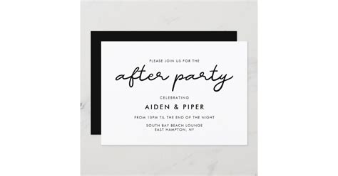 Simple Wedding After Party Invitation Zazzle