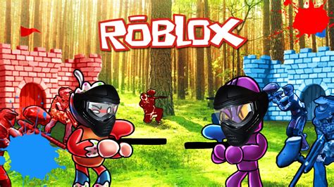 Roblox Red Vs Blue Paintball Challange Paintball War Roblox