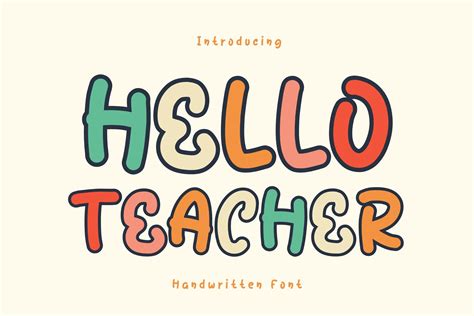Hello Teacher Font By Brown Cupple Fonts · Creative Fabrica