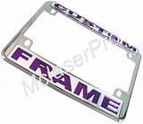 Personalized Motorcycle License Plate Frame Images