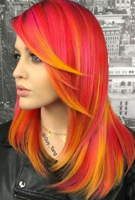 Pin By Pinky On Hair Dye Ideas Hair Styles Bright Red Hair Color