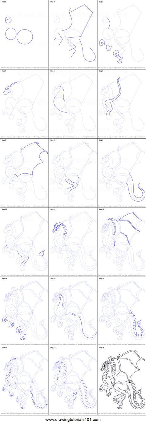 Nowadays, dragons are thought to be supernatural animals having legs and emit fires from their mouth with a scaly lizard type body, but in. How to Draw a Dragon printable step by step drawing sheet ...