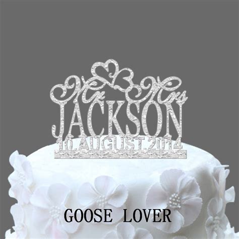 Personalized Wedding Cake Topper Acrylic Custom Name Cake
