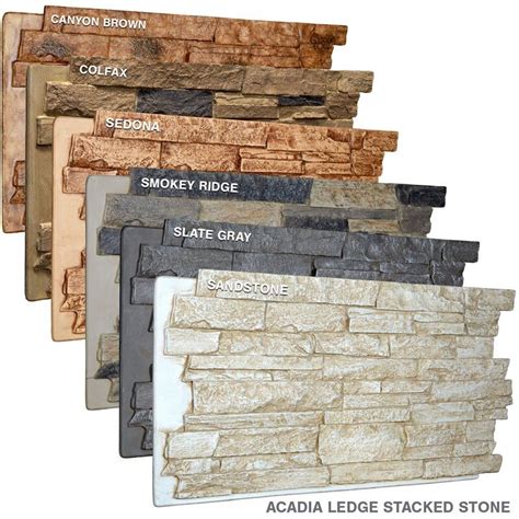 Ekena Millwork Acadia Ledge Stacked Faux Stone Urethane Wall Paneling