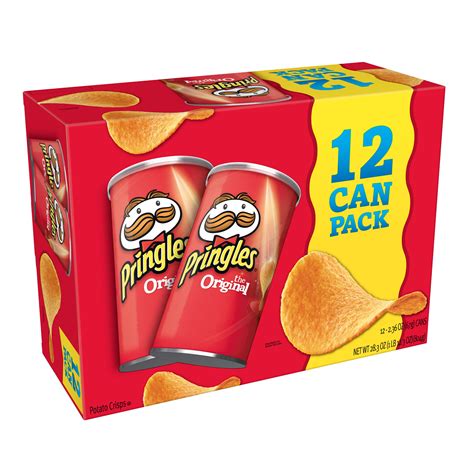 Pringles Canisters Original Potato Crisps Chips 236 Oz 12 Ct