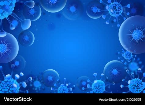 Bacteria Background Virus Microorganisms Vector Image