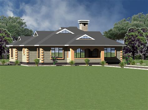 Four Bedroom Bungalow House Plans In Kenya Hpd Consult