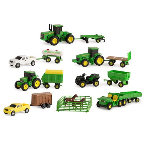 John Deere Toy Tractor Value Set Tractor And Farm Animal Toys 164