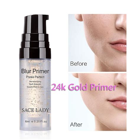 1pc Blur Primer Makeup Base Face 24k Gold Elixir Oil Control Professional Matte Make Up Pores